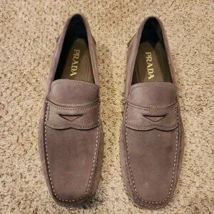 Prada | Shoes | Authentic Prada Suede Driving Loafers Taupe  display picture 1